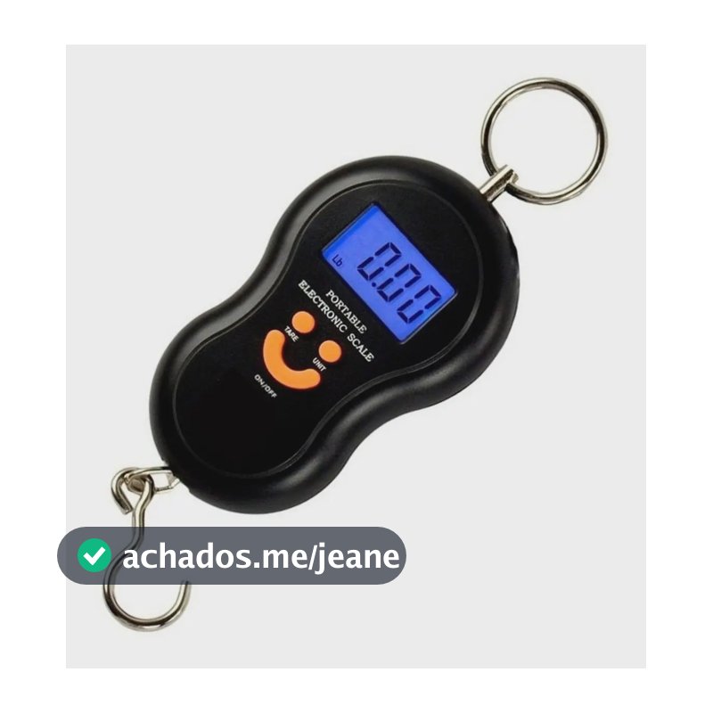 Balança Digital Suspensa Premium com Gancho 50kg Portátil