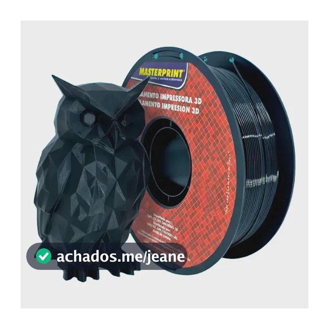 Filamento Masterprint Petg 3d Cor Preto 1.75mm 1kg Original