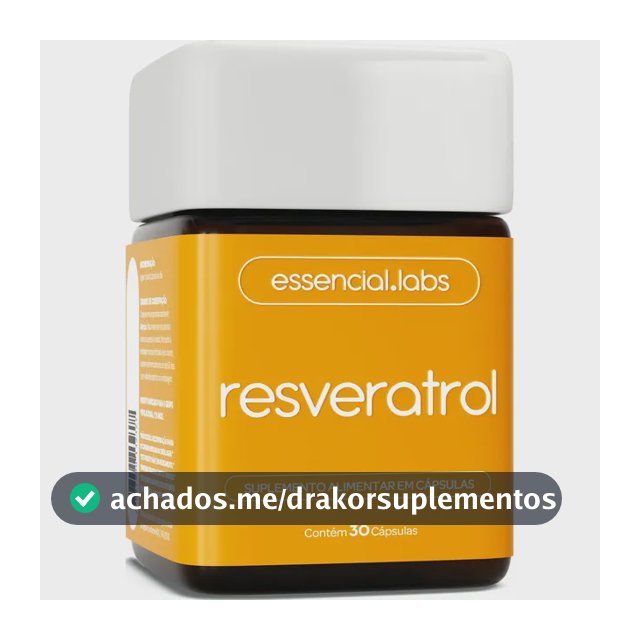 RESVERATROL 100% PURO - Fórmula Exclusiva com Máxima Concentração e Biodisponibilidade - 30 Doses