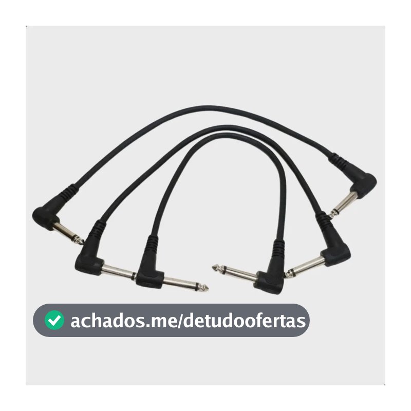Kit 3 Cabos P10 Bertô Ninja Blindado Para Pedal Pedaleiras Guitarra Conectores Metal