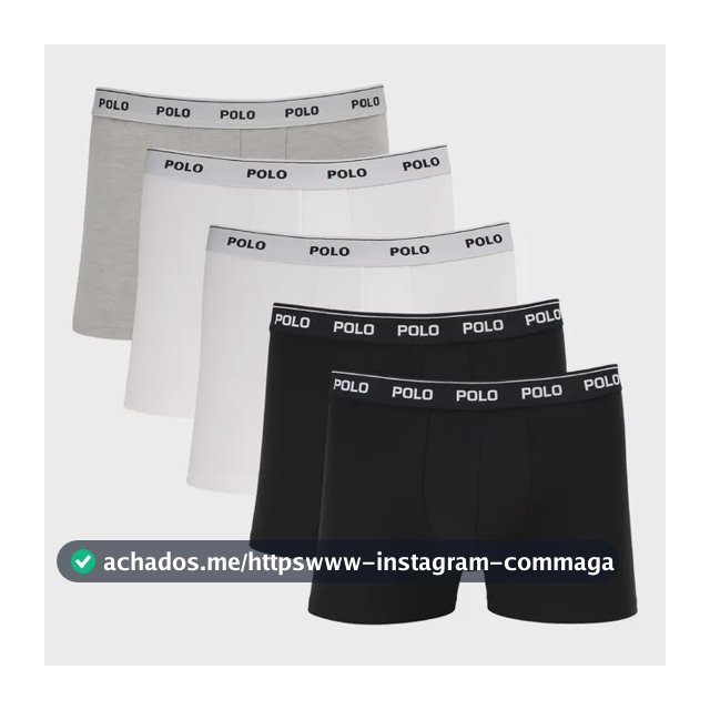 Kit 5 Cuecas Boxer Box Polo Star Cotton Algodão Masculina