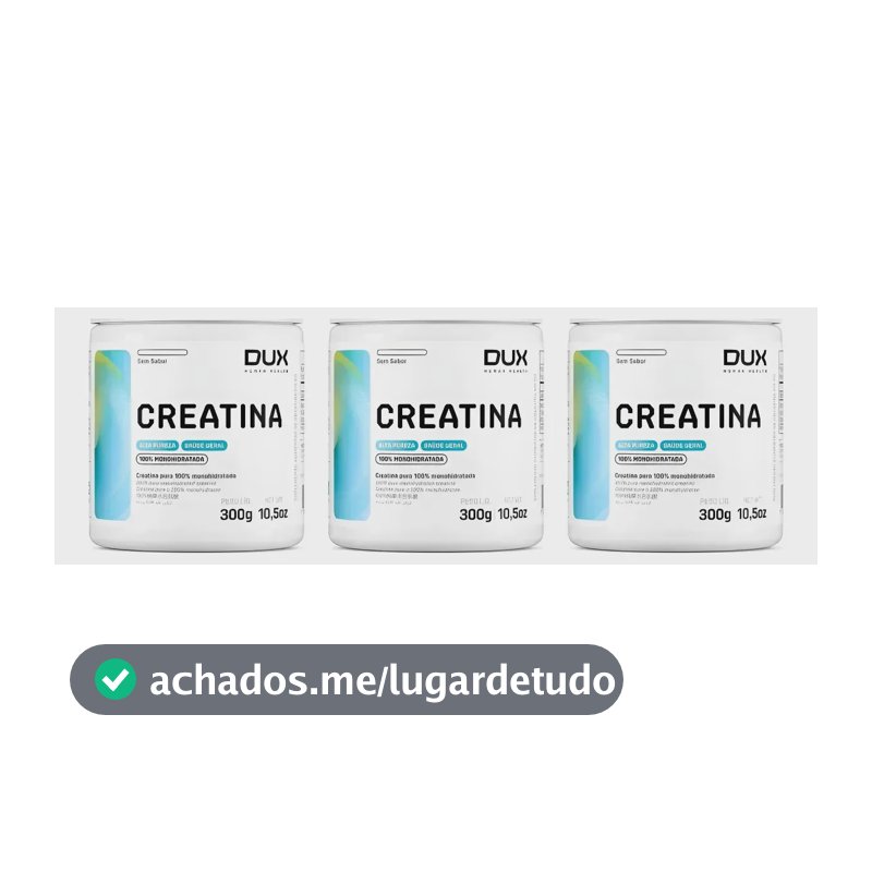 Creatina Dux Human Health em pó Sem sabor x 300g 3 un