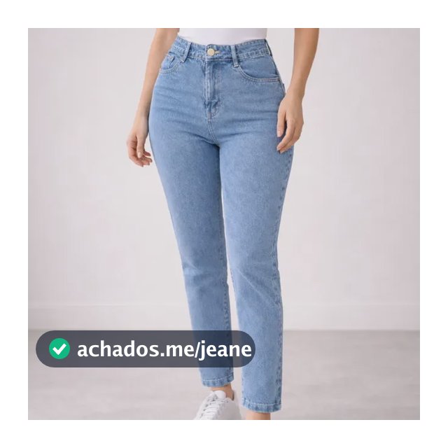 Calça Jeans Mom Stillger Feminina Cintura Alta Cor Clara