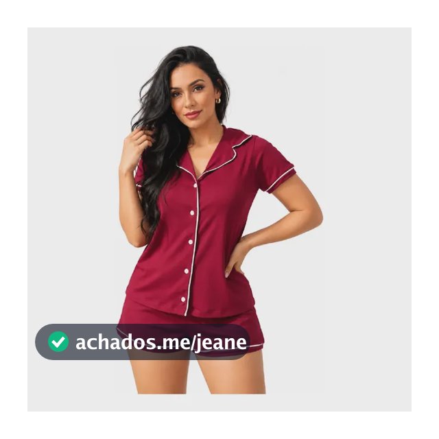 Pijama Blogueira Feminino Curto Shorts Baby Doll Maternidade