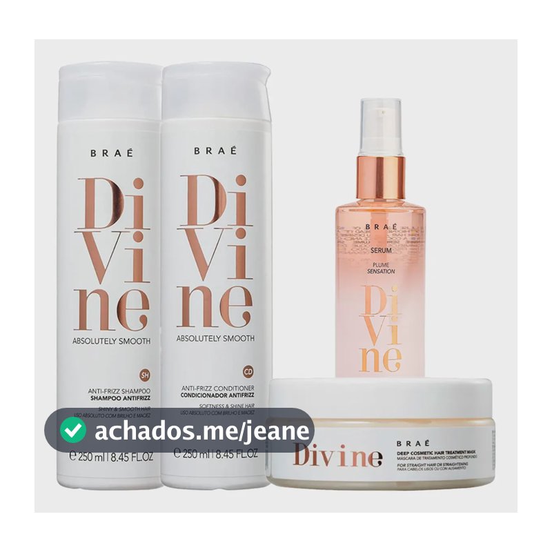Braé Divine Kit Com 4 Produtos (sh+cd+másc+óleo)