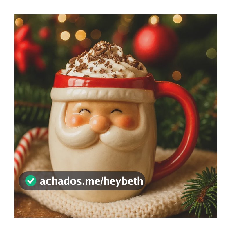 Caneca Natal Enfeite Papai Noel 330ml Presente Porcelana Vermelho Papai Noel