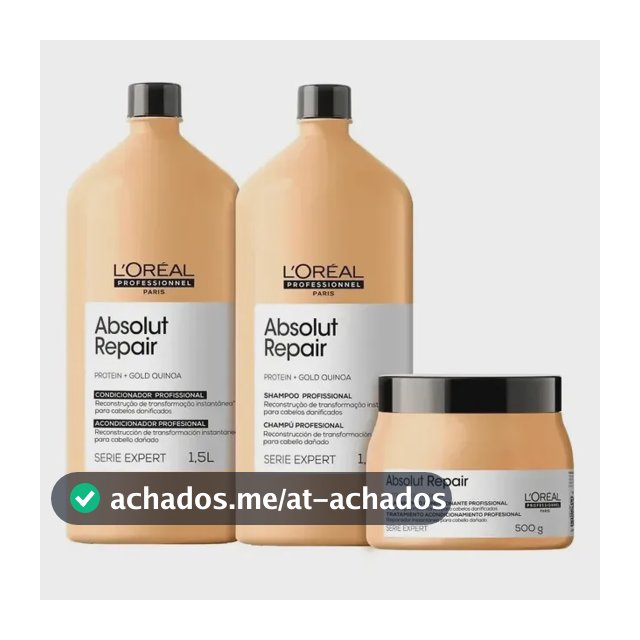 Kit Profissional L´Oréal Absolut Repair - Shampoo 1.5 L Cond 1.5 L e Másc 500 g