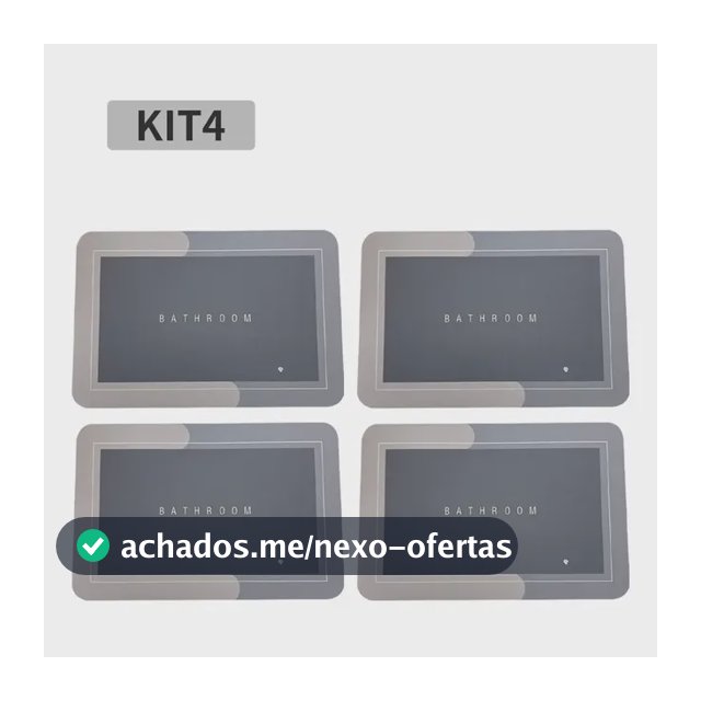 Kit4 Tapetes Para Banheiro Tapete Mágico Ultra  Para Absorçã