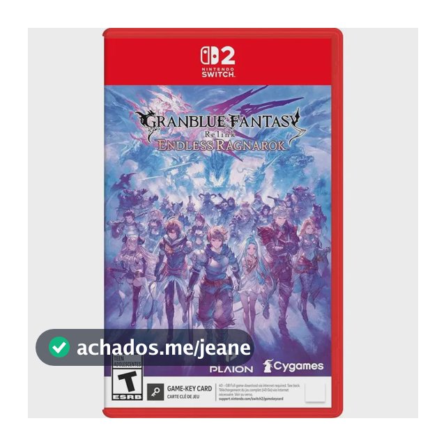 Granblue Fantasy Relink Endless Ragnarok Switch 2 Formato Físico