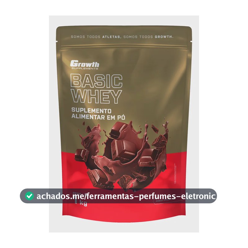 Proteína Growth Supplements Basic Whey em pó sabor Chocolate x 1kg
