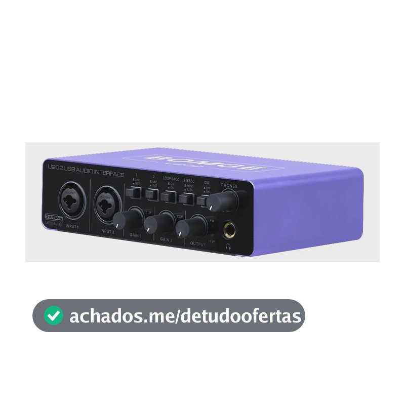 Bomba de interface de áudio somente USB com XLR/48v Phantom Power 192k