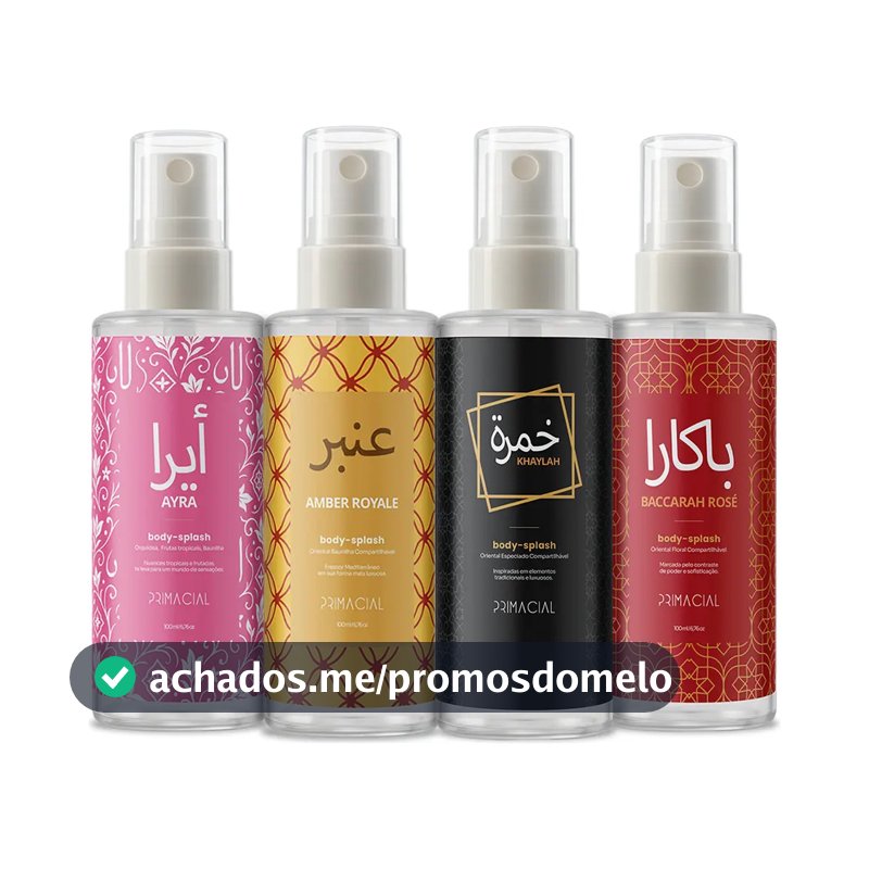 Perfumes Body Splash Linha Árabe 100ml By Primacial