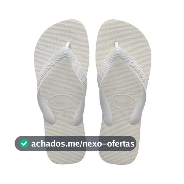 Chinelo Unissex Top Havaianas Liso Branco