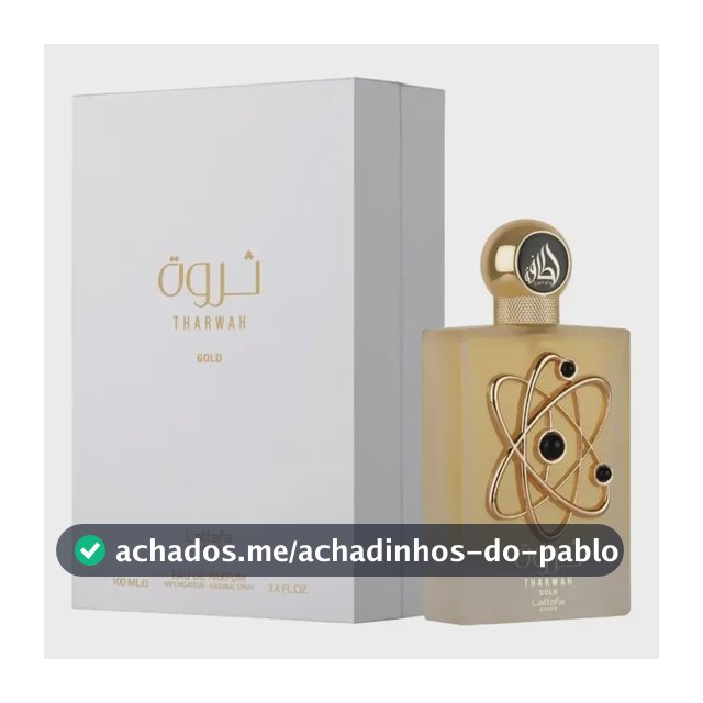 Perfume Tharwah Gold Lataffa Feminino 100ml Eau De Parfum