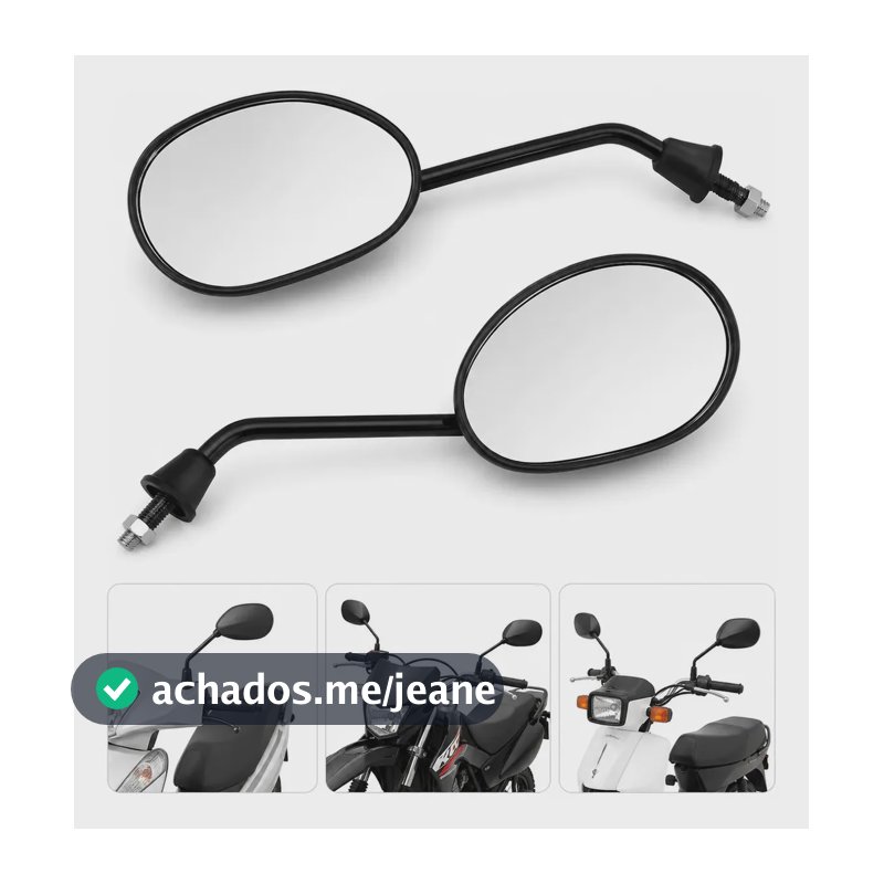 Par Retrovisor Espelho Honda Pop 100 110i Biz 125 Bros 150