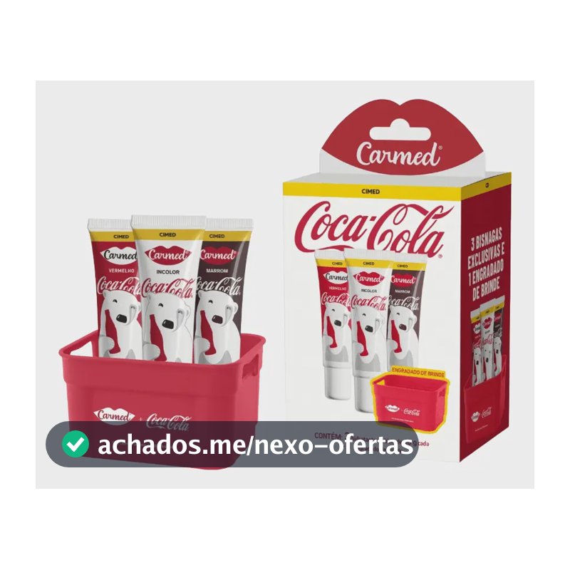 Kit Carmed Coca-cola 3 Hidratantes Labiais 10g +