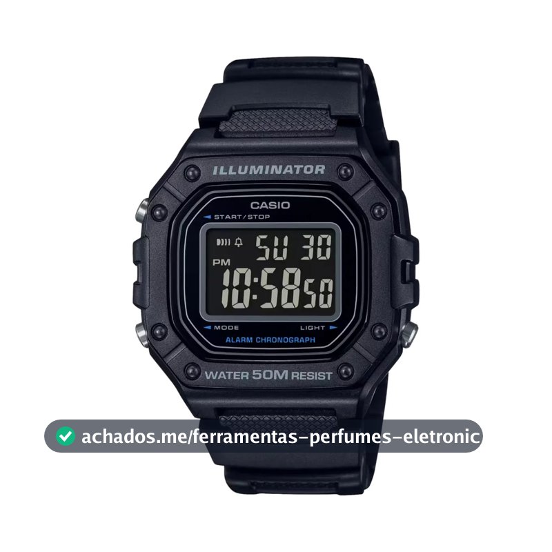 Relogio Casio Masculinoo Standar W-218h-1bvdf
