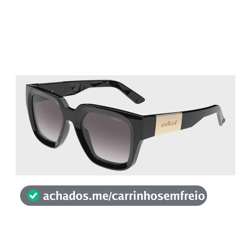 Óculos De Sol Colcci Astrid Cores Feminino Desenho Preto Brilho Dourado