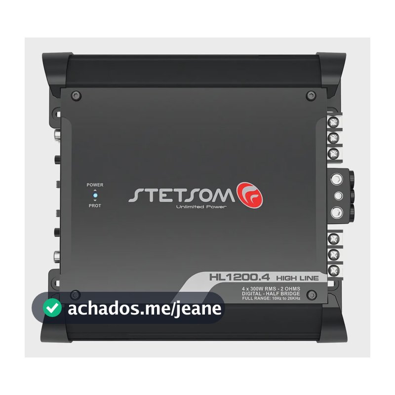 Módulo Amplificador Stetsom High Line Hl1200.4 1200w 2 Ohms Preto