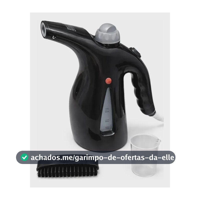 Passadeira A Vapor Portátil Para Roupas Vaporizador Preto Com Cinza 127v