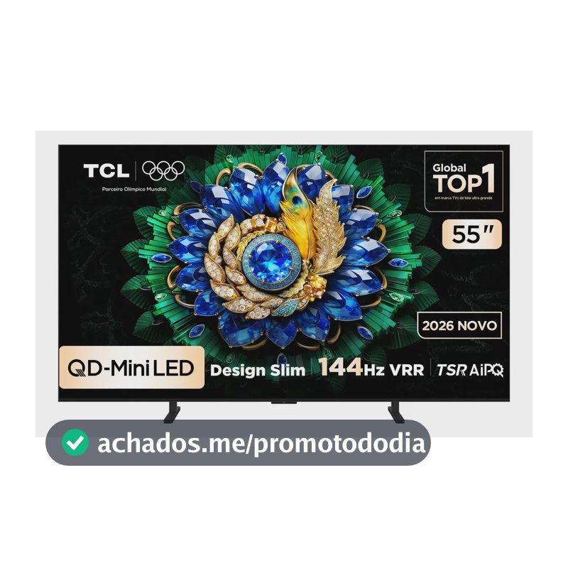 Smart Tv Tcl 55 Polegadas Qd-Mini Led 4k A400m Wifi Bluetooth Google Tv Hdr10+ 144 Hz Vrr 55a400m