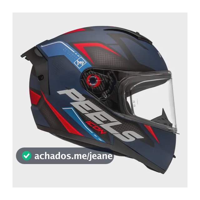Capacete Moto Masculino Feminino Peels Icon Element Azul