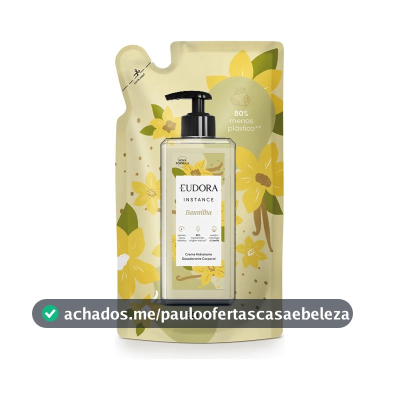 Eudora Instance Baunilha Refil Creme Hidratante Desodorante