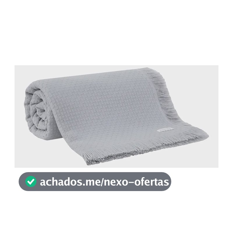 Colcha Casal Buddemeyer In Design 100% Algodão Cinza