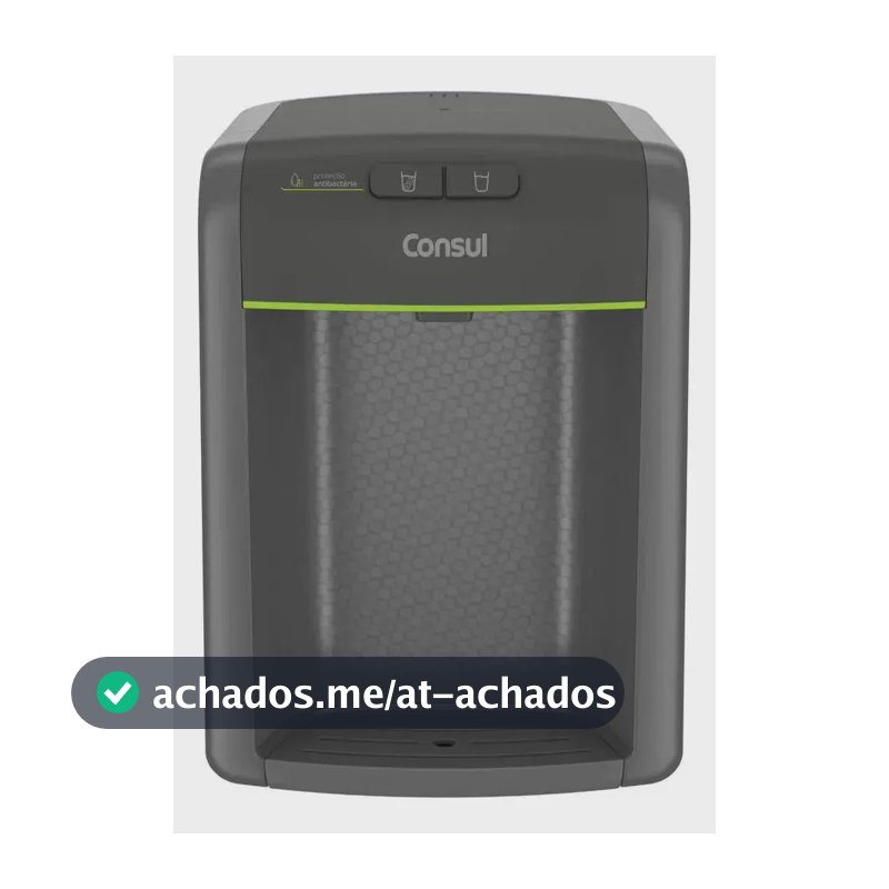 Purificador de água Consul cinza refrigerado com proteção antibactérias CPB34AF