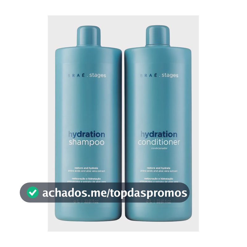 Kit Braé Stages Hydration - Shampoo 1l + Condicionador 1l