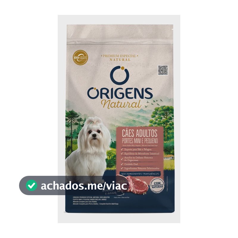 Ração Origens Natural Cão Adulto Mini Pq Ovelha 10,1 Kg