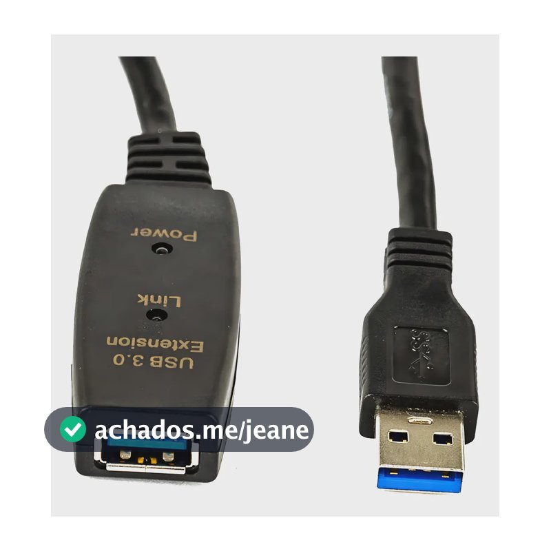 Extensão Usb 3.0 Ativo Repetidor Macho Fêmea 5 Metros