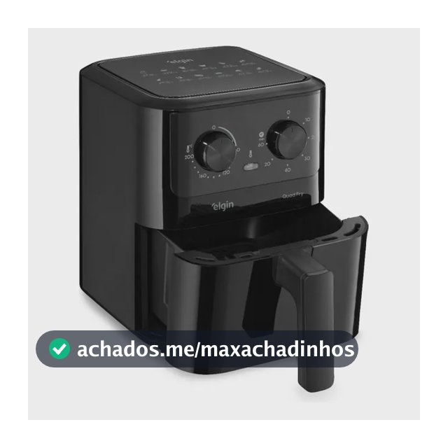 Fritadeira Elétrica Air Fryer Quad Fry 4,2 L,1400w Preto Elgin