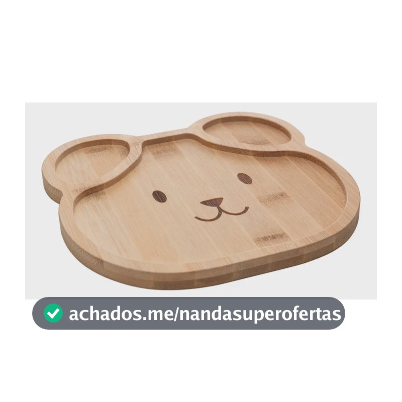 Prato Infantil com Divisoria Dog Bambu 20cm Lyor