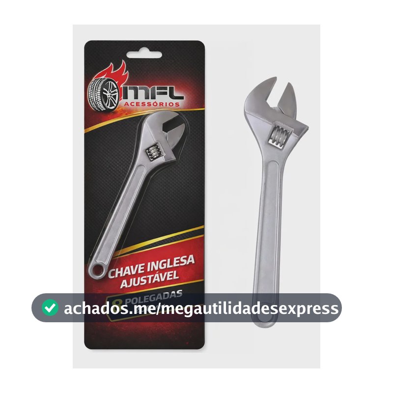 Chave Inglesa Ajustavel 8 Polegada 200mm Aco Universal MFL