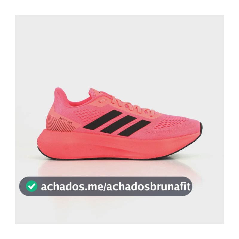 Tênis adidas Boost Run Florescente Performance Corrida Leve Rosa 37 Br