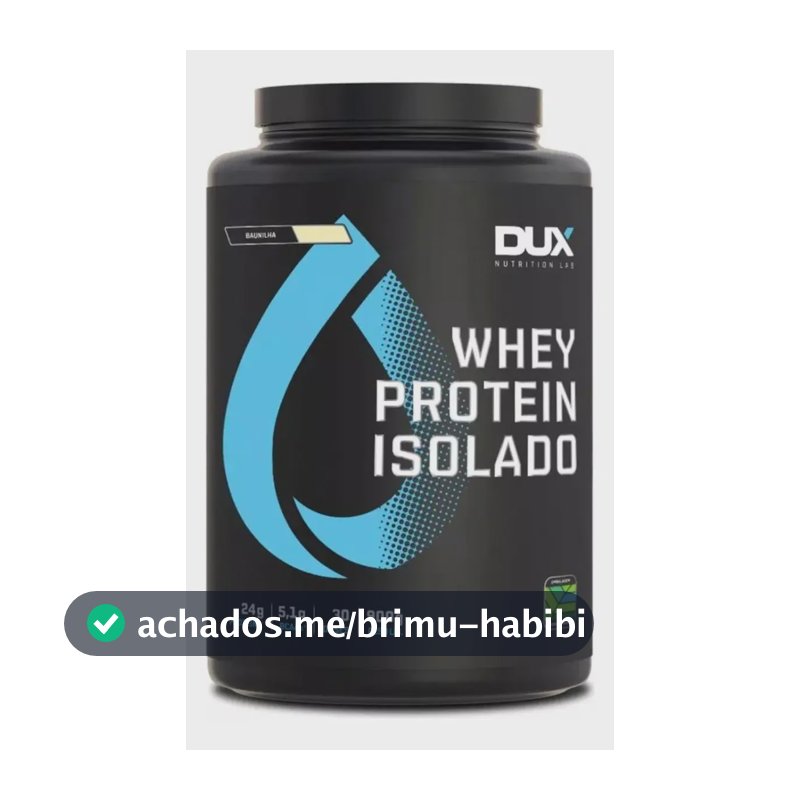 Proteína Dux Nutrition Whey Protein Isolado em pó sabor Baunilha x 900g