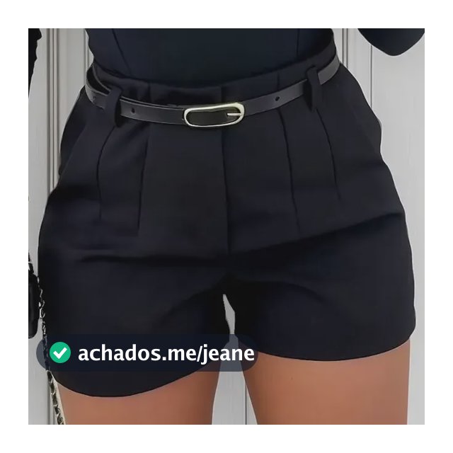 Short Feminino Alfaiataria Moda Verão Blogueira Cinto Chique