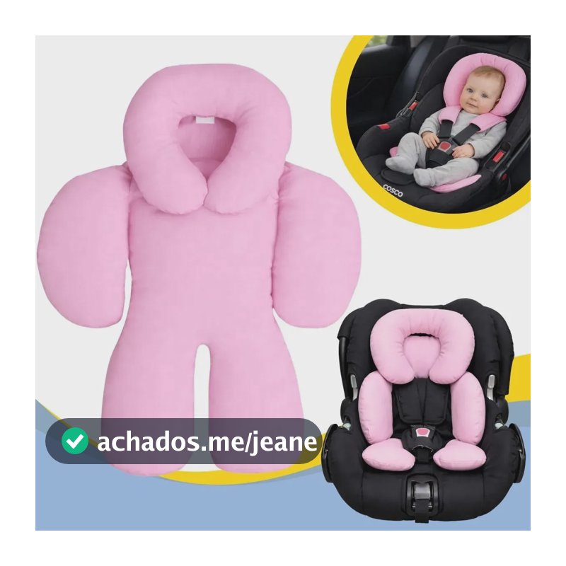 Redutor Bebe Conforto Almofada Cadeirinha Protetor Rosa Boa Dica