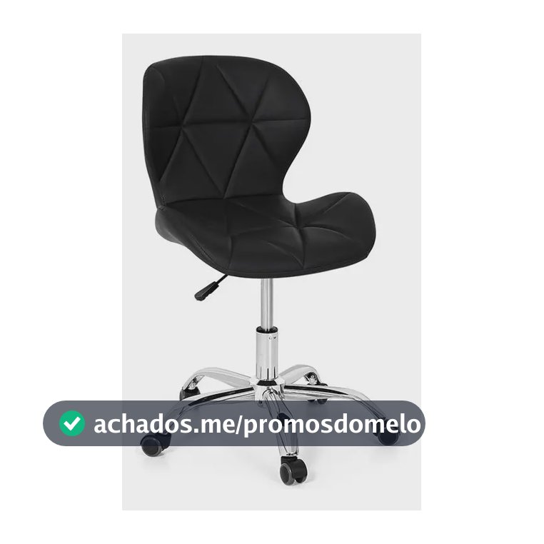 Cadeira De Escritório Eiffel Slim Office Base Giratória Cor Preta Material do estofamento Material Ecológico