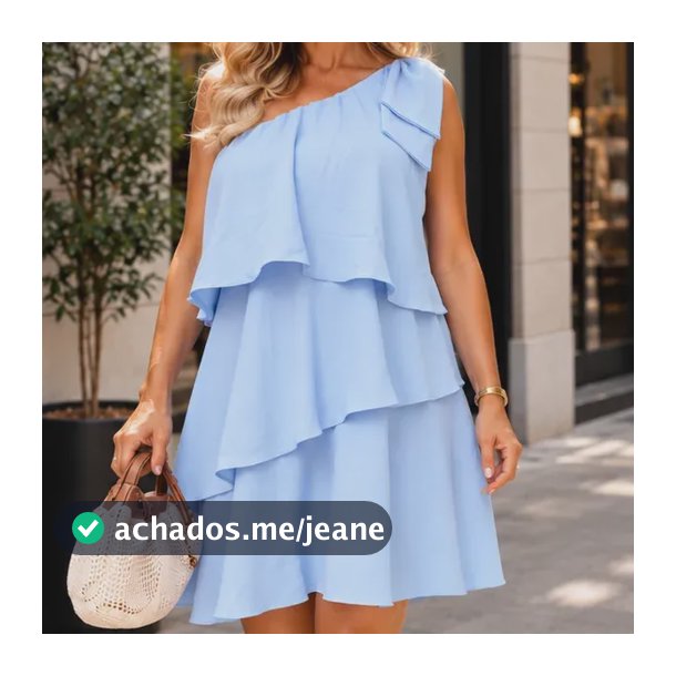 Vestido  Virginia Festa  Boho Chic Assimétrico Um Ombro Só