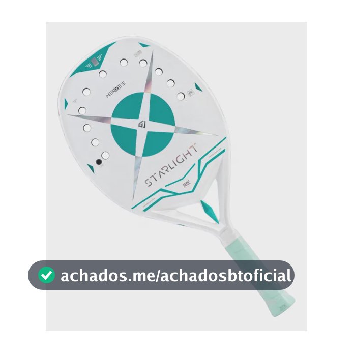 Raquete Beach Tennis Heroes Starlight Carbono3k 2025+brindes Branco