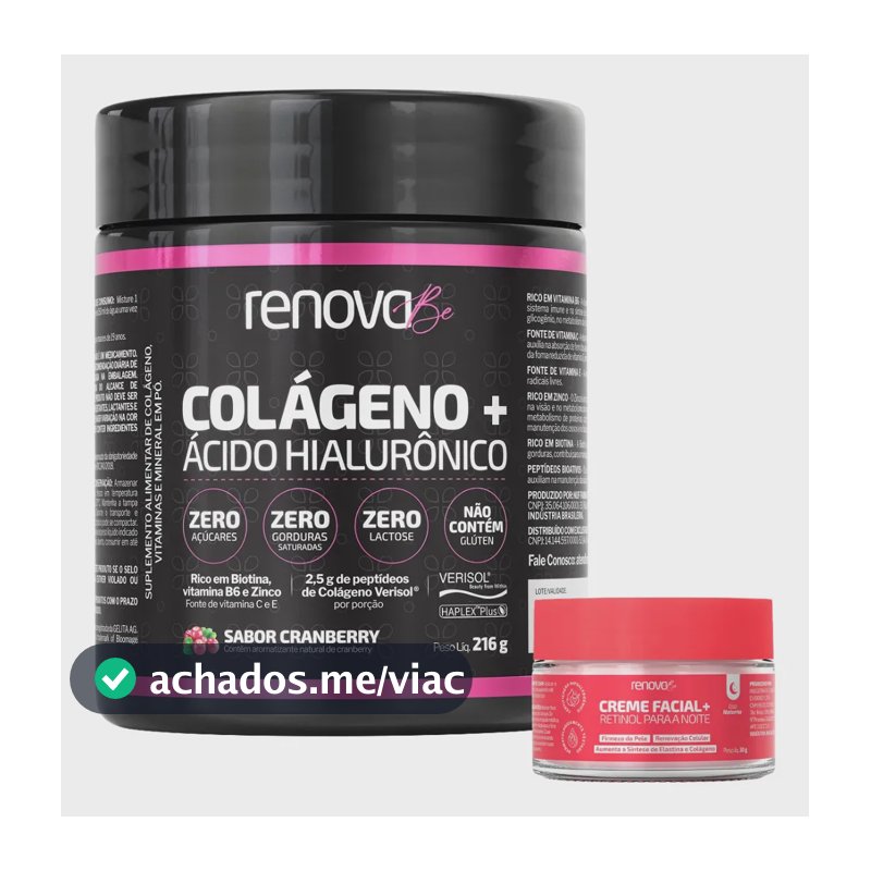Colágeno Renova Be com Verisol e Ácido Hialurônico (Cranberry - Oxicoco)