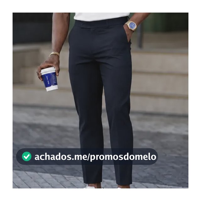 Calça Alfaiataria Masculina Slim Fit Elastano