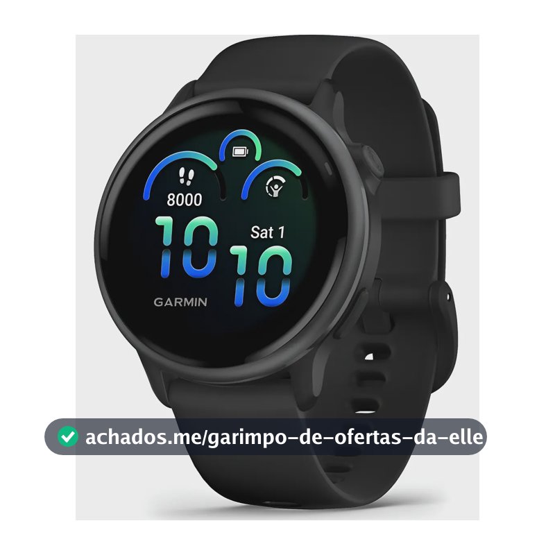 Relógio Vívoactive 6 com Monitor Cardíaco e GPS 42mm Preto Garmin