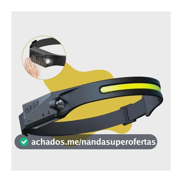 Lanterna de Cabeça LED Recarregável USB para Pesca e Camping