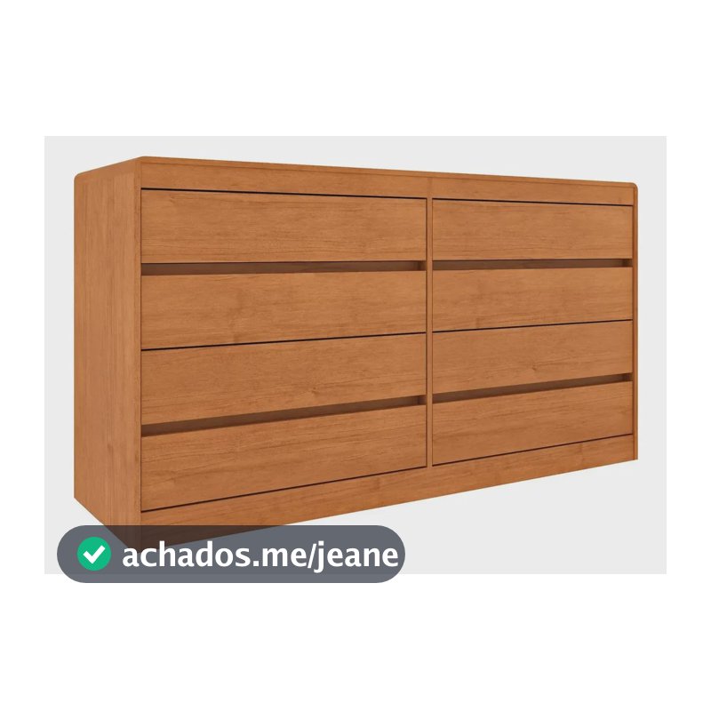 Cômoda 8 Gavetas Orgânica 100% Mdf 158cm Luna Espresso Cinamomo