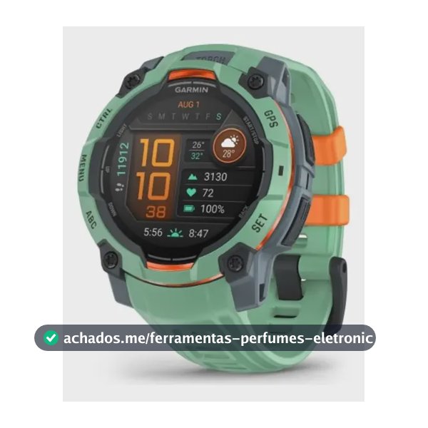 Relógio Garmin Monitor Cardíaco Instinct 3 Amoled Neo Tropical 45mm