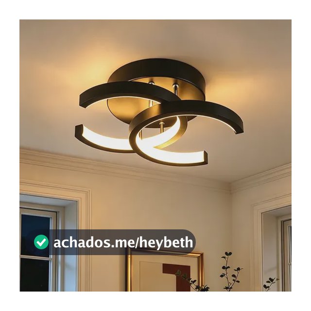 Luminária De Teto Moderna,lustre Sala Pendentes Led 3 Em 1 127/220v Preto