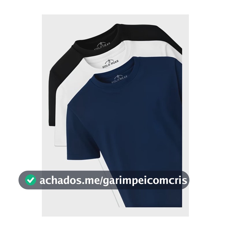 Kit 3 Camisetas Masculinas Polo Wear Sortido 1 M Liso